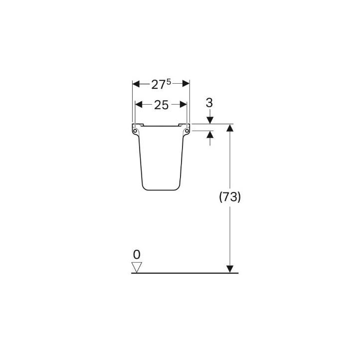 Geberit Selnova Sloup, B19cm, H70cm, T17cm