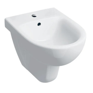 Geberit Selnova Compact Závěsný bidet, B35.5cm, H34.5cm, T48cm, krátký, z přepadem, s otvorem pro baterii