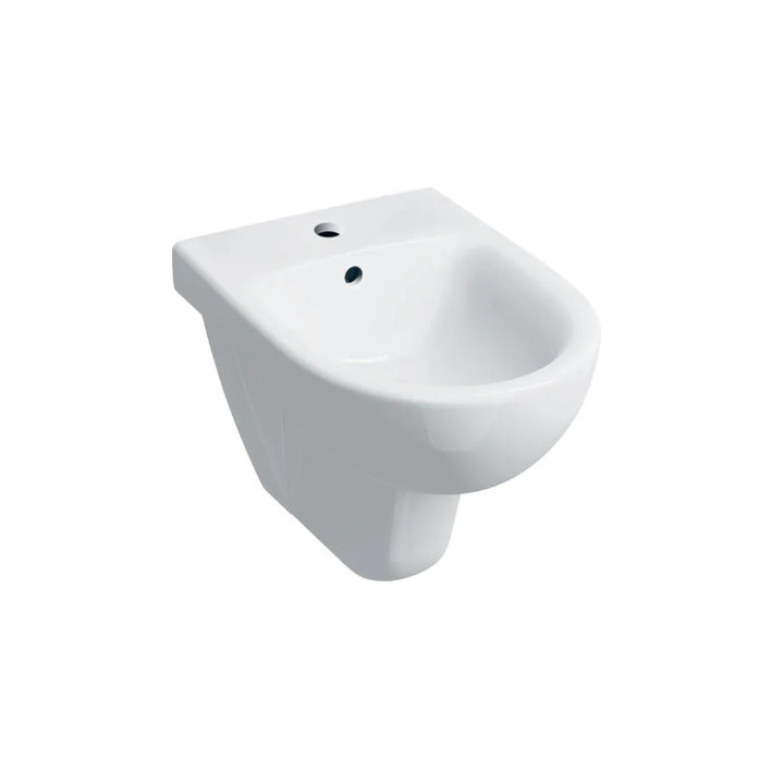 Geberit Selnova Compact Závěsný bidet, B35.5cm, H34.5cm, T48cm, krátký, z přepadem, s otvorem pro baterii