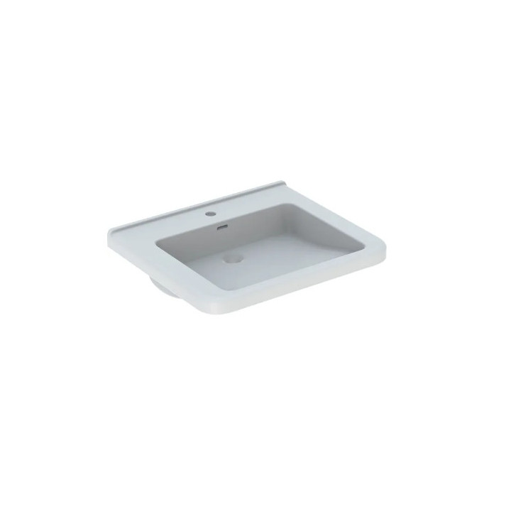 Geberit Selnova Comfort  Umyvadlo, B55cm, H15.5cm, T52.5cm, z přepadem, s otvorem pro baterii