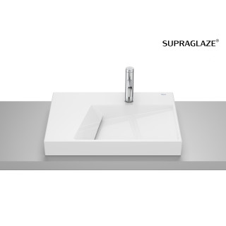 HORIZON Umyvadlo na postavení na desku VIEW 60x42 cm s otvorem pro baterii bílý lesklá Supraglaze®