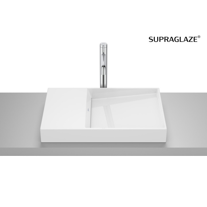 HORIZON Umyvadlo na desku SKYLINE 60x38 cm bílý lesklá Supraglaze®