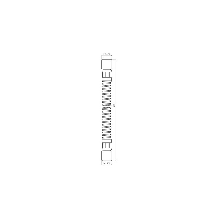 OMNIRES CLIP hadice pro armaturu kuchennej, 150 cm - chrom