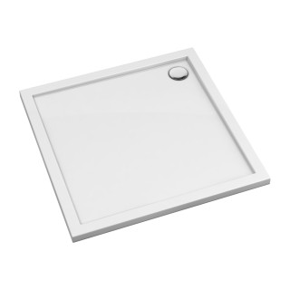  akrylátový sprchová vanička sprchový čtvercová OMNIRES MERTON, 80x80cm - bílý lesklá 
