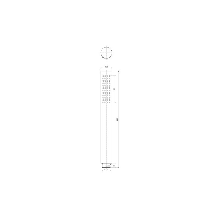 Držák sprchy sprchový OMNIRES MICROPHONE - černá