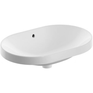 Geberit Variform Zápustné umyvadlo, oválný, 55cm, bez přepadu, bez otvoru pro baterii