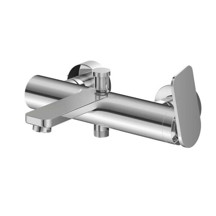 Vaňová baterie Kohlman Axel, nadomítková, výtokové rameno 205mm, 2 výstupy vody, černá matnáný