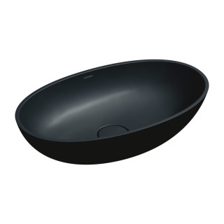 Umyvadlo na postavení na desku OMNIRES SHELL M+, 60 x 35 cm - black lava