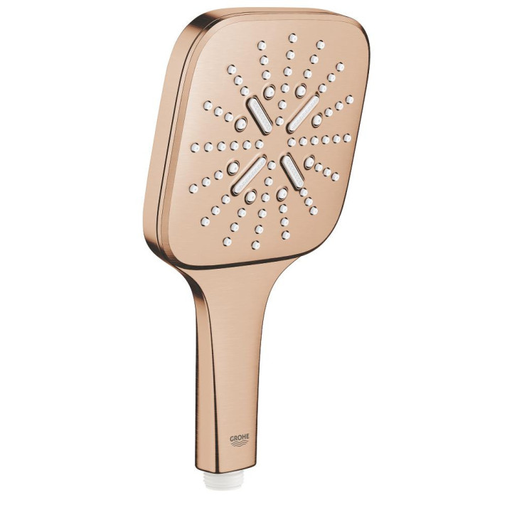 Ruční sprcha Grohe Rainshower Smartactive 130, 3-proudové, brushed warm sunset