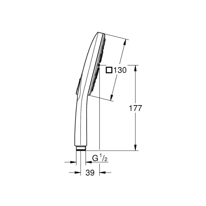 Ruční sprcha Grohe Rainshower Smartactive 130, 3-proudové, brushed warm sunset