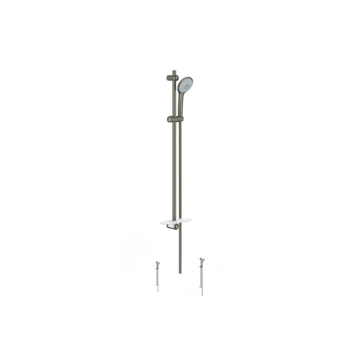 Souprava Z Držákem Sprchovým Grohe, 3 Proudy Euphoria 110 Massage Brushed - Hard Graphite 