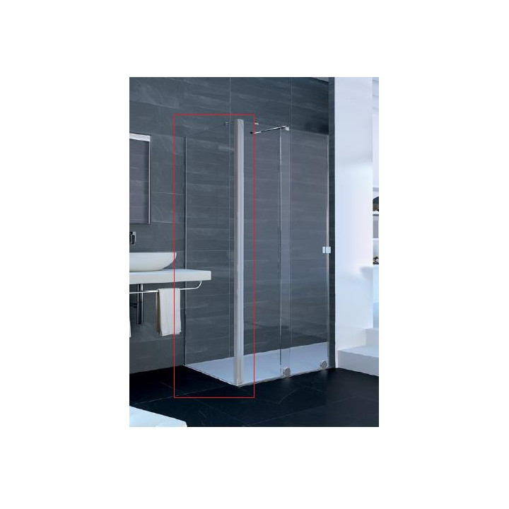 Pevná boční stěna Huppe Xtensa pure 900 do Walk-In dveře suwanych 1-częściowych s pevným segmentem, sklo čiré Anti-Plaque, profi