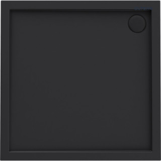 Oltens Superior akrylátová sprchová vanička 90x90 cm półokragły - černá matnáný