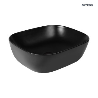 Oltens Hamnes umyvadlo 49x39,5 cm na desku oválný - černá matnáný