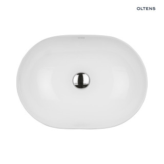Oltens Hamnes Thin umyvadlo na postavení na desku oválný 49,5 x 35,5 cm - bílá