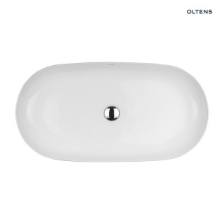Oltens Hamnes Thin umyvadlo na postavení na desku oválný 80 x 40 cm - bílá