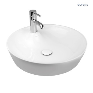 Oltens Lysake umyvadlo 48,5 cm na desku kulatá - bílá 