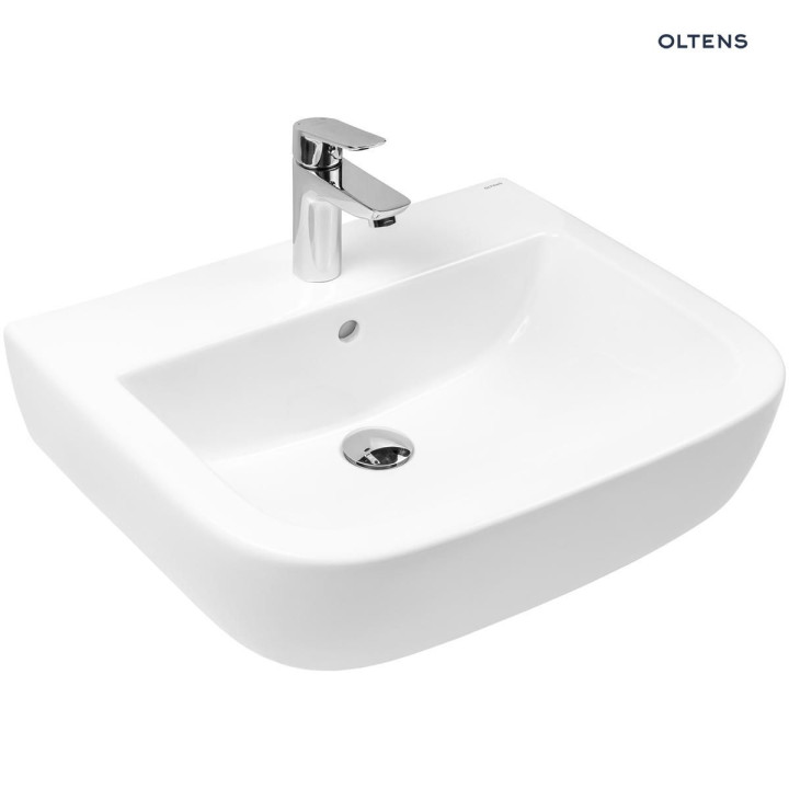 Oltens Vernal umyvadlo 56x45 cm závěsná s povrchem SmartClean - bílá 