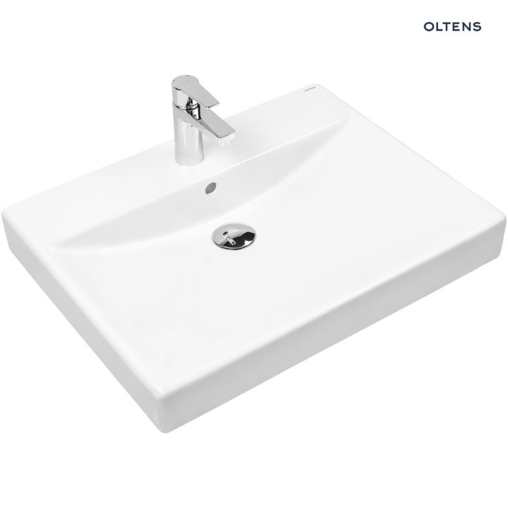 Oltens Hofsa umyvadlo 60x46 cm na desku s povrchem SmartClean - bílá