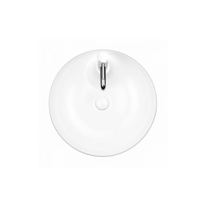 Oltens Lysake umyvadlo 48,5 cm na desku kulatá s povrchem SmartClean - bílá