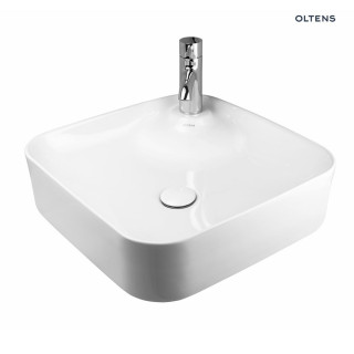 Oltens Lysake umyvadlo 42,5 cm na desku čtvercová s povrchem SmartClean - bílá