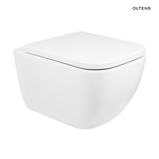 Souprava Oltens Vernal mísa WC závěsná PureRim se sedadlem s pozvolným sklápěním Slim