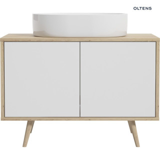 Oltens Hedvig skříňka 95 cm pod umyvadlo závěsná bílý lesklá/dub nova 