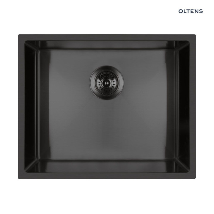Oltens Ocelvask zlew ocelový 1 komorowy 54x44 cm ušlechtilá ocel - černá