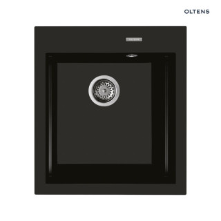 Oltens Gravan dřez granitowy 1 komorowy 47x51,5 cm - černá 