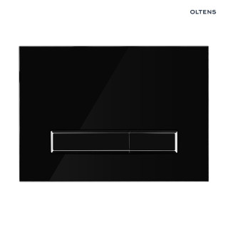 Oltens Torne splachovací tlačítko do WC - skleněný bílý/chrom
