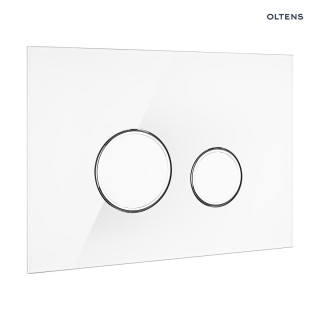 Oltens Torne splachovací tlačítko do WC - skleněný černá/chrom