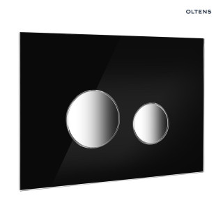 Oltens Lule splachovací tlačítko do WC - skleněný černá/chrom/černá 