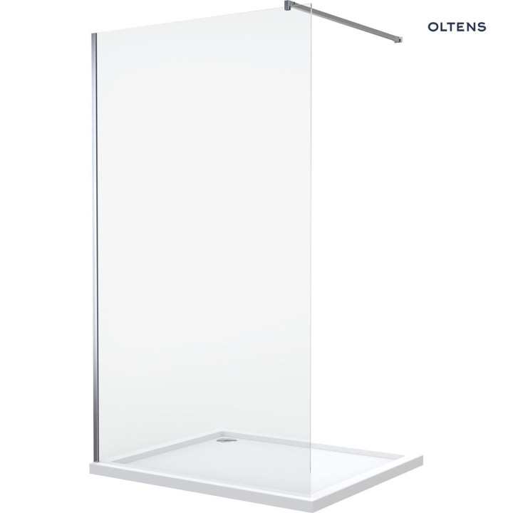 Oltens Bo sprchová zástěna Walk-In 110 cm profil černá matnáný