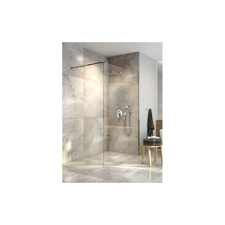 Oltens Bo sprchová zástěna Walk-In 120 cm profil černá matnáný