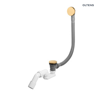 Oltens Oster sifon vanová automatický s rukojetí - zlato szczotkowane