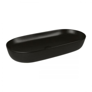 Oltens Hamnes Thin umyvadlo na postavení na desku oválný 60,5 x 41,5 cm - černá matnáný