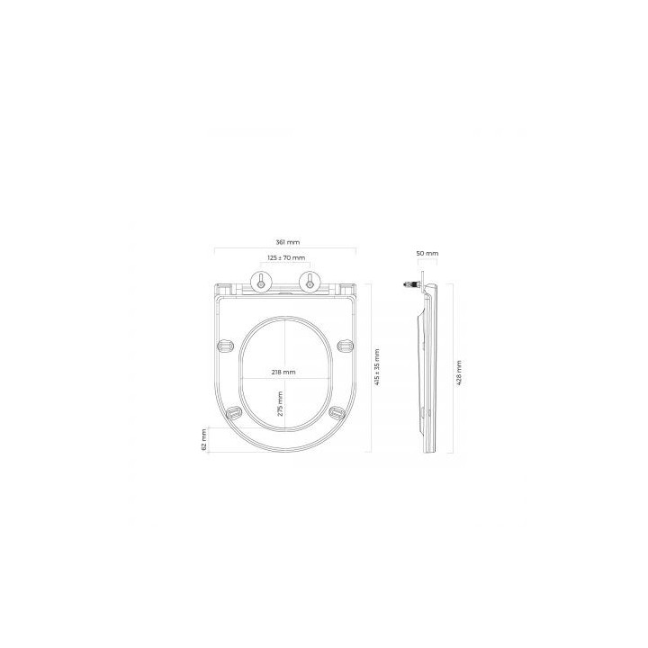 Oltens Hamnes Kort mísa WC závěsná PureRim - bílá 