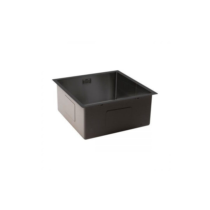 Oltens Ocelvask zlew ocelový 1 komorowy 44x44 cm ušlechtilá ocel - černá