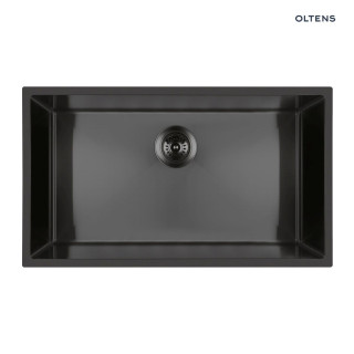 Oltens Ocelvask zlew ocelový 1 komorowy 44x44 cm ušlechtilá ocel - černá