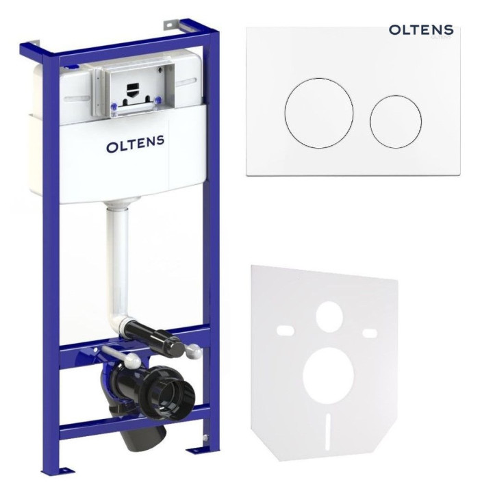 Souprava Oltens Triberg Lule 5w1 modul podomítkový z przyciskiem spłukującym - černá matnáný
