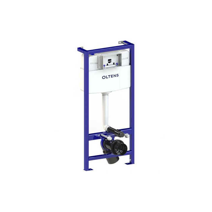 Souprava Oltens Triberg Hamnes Lule 7w1 modul podomítkový mísa se sedátkem 42514300 i splachovací tlačítko - černá matnáný 