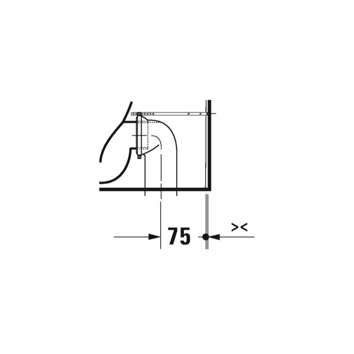 Mísa toaletní závěsná, 38,5x57cm, Duravit Qatego Rimless® - Bílý lesklý (HyG) 
