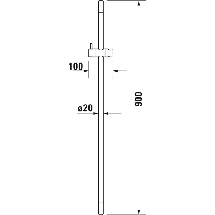 Sprchová tyč 900mm Duravit - Hnědý szczotkowany