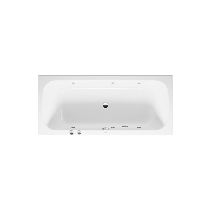 Vana hydromasážní 180x80cm, Duravit Qatego, Air-System - Bílá