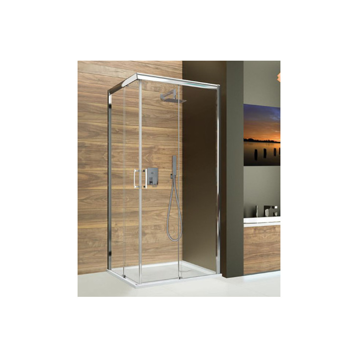 Sprchový kout obdélníková Sanplast KNL/FREEZONE-80x100-S cyW0, výška 190 cm, levé, profil černá matný
