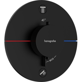 Baterie termostatická, podomítková do 2 přijímačů, Hansgrohe ShowerSelect Comfort S - Černá Chrom Szczotkowany