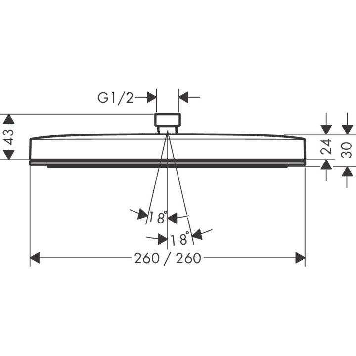 Sprchová hlava 260 1jet EcoSmart+, Hansgrohe Pulsify E - Chrom