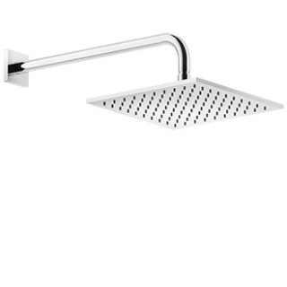 Horní sprcha Gessi Rilievo, čtvercová, 250x250mm, rameno nástěnné 389mm, chrom