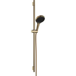 Sprchový set 130 3jet s držákem S Puro 90 cm PushSlider i tekstylnym hadici sprchovým Designflex 160 cm, Hansgrohe Rainfinity - 