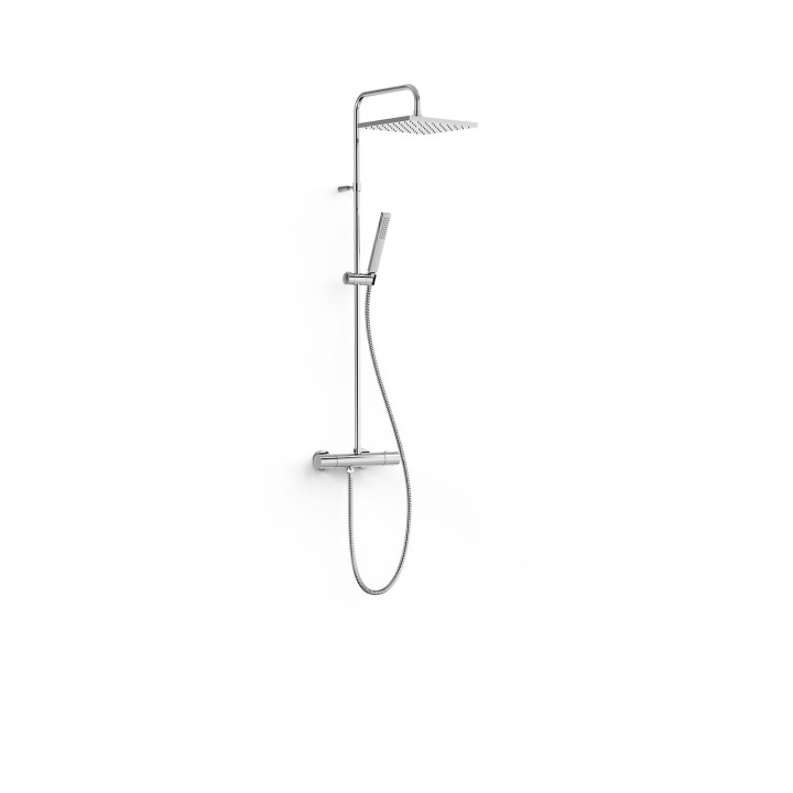Souprava termostatické batérie naściennej 2-drożnej prysznicowej, TRES OVER-WALL -  Chrom